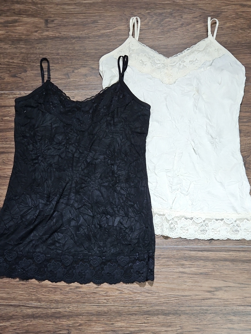 Maurices Lace Trim Camisole Bundle Black Ivory Size Large